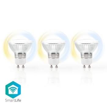 Nedis Nedis Wi-Fi Smart LED Lampe | Warm- bis Kaltweiß | GU10 | 3er-Pack