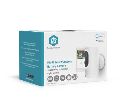Nedis Nedis Wi-Fi Smartlife 3Mp caméra IP extérieure avec détecteur de mouvement, batterie, lumière hybride