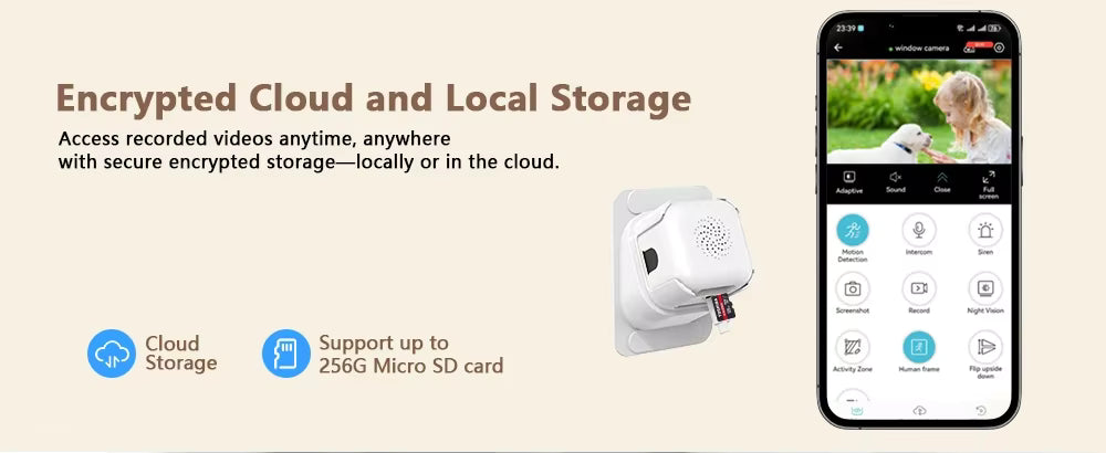 Nedis Raamcamera Dual WiFi, Micro SD, Starlight, 4Mp resolutie