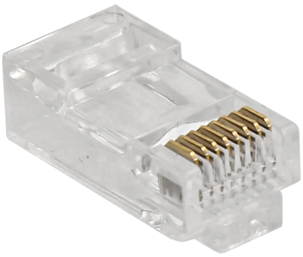 Connecteurs RJ45 Nedis CAT6 UTP « Pass Through » à conducteurs rigides, lot de 10 pièces