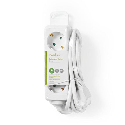 Nedis Stekkerdoos met randaarde, 16 A, 3-wegs, 1.5m