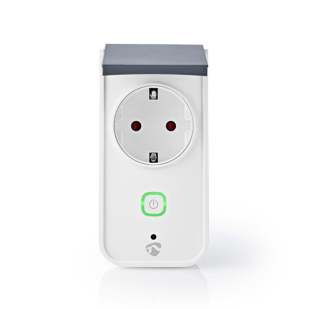 Nedis Wi-Fi Smart Stekker voor Buiten | Spatwaterbestendig | IP44 | Verbruiksmonitor | Schuko Type F | 16 A