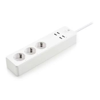 Nedis Wi-Fi Smart Stekkerdoos | 3x Schuko Type F | 4x USB | 16 A