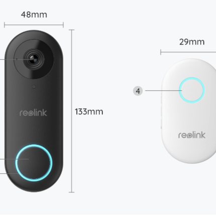 Reolink D340W Smart 2K+ WiFi Video deurbel met losse bel