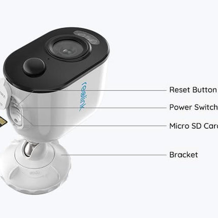 Reolink Reolink B330, 5MP Draadloze batterij camera met schrikverlichting