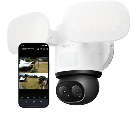 Reolink F850W, 8 MP, 4K, Wi-Fi 6, caméra PTZ à double objectif avec une vue panoramique à 360 degrés