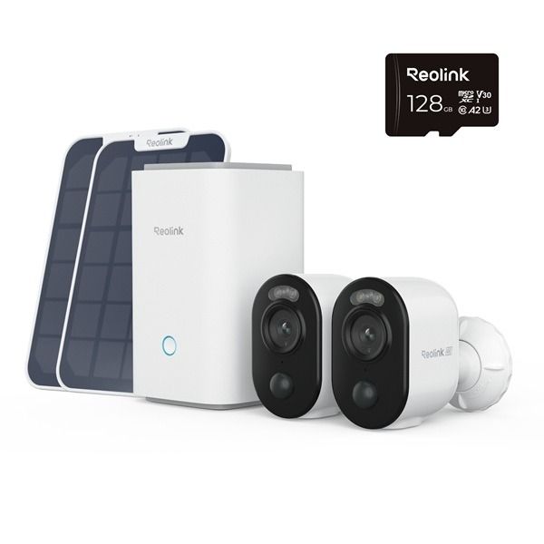 Reolink Reolink Home Hub1 mit 2x Reolink B350 8MP Kameras und 2x Solarpanel, 1x 128GB Sd Karte