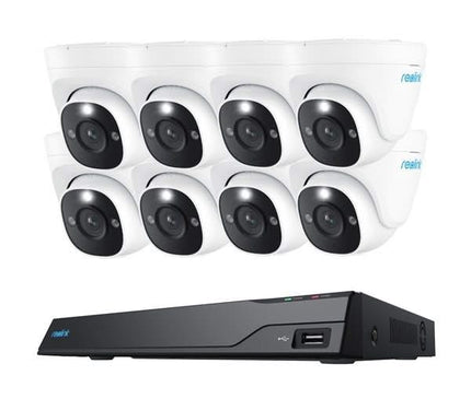 Reolink Reolink NVS16-8MD8, slimme 8MP PoE Cameraset met 8 x Turret, NVR met 4TB HDD