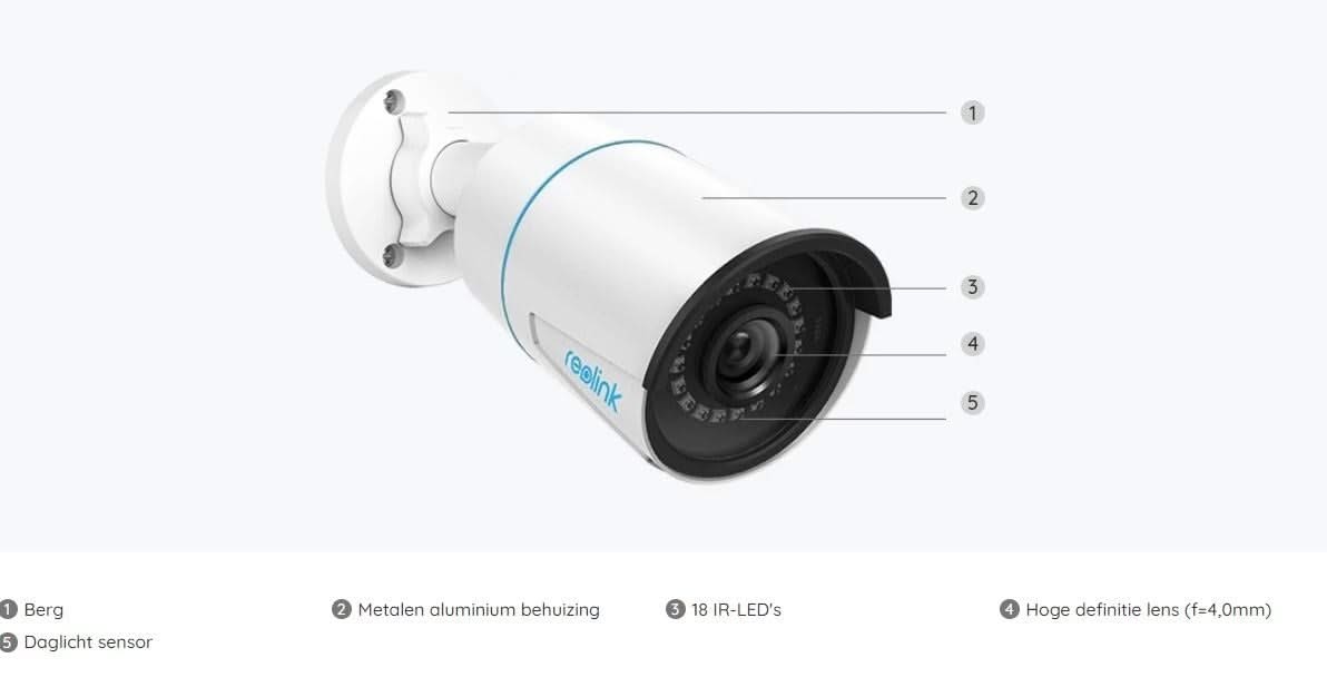 Reolink Reolink P320, 5MP PoE IP Camera with Person/Vehicle Detection (caméra IP PoE 5MP avec détection de personne/véhicule)
