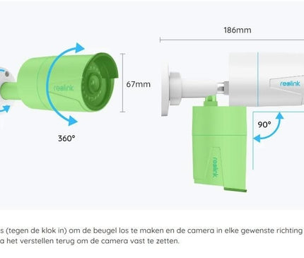 Reolink Reolink P320, 5MP PoE IP Camera with Person/Vehicle Detection (caméra IP PoE 5MP avec détection de personne/véhicule)