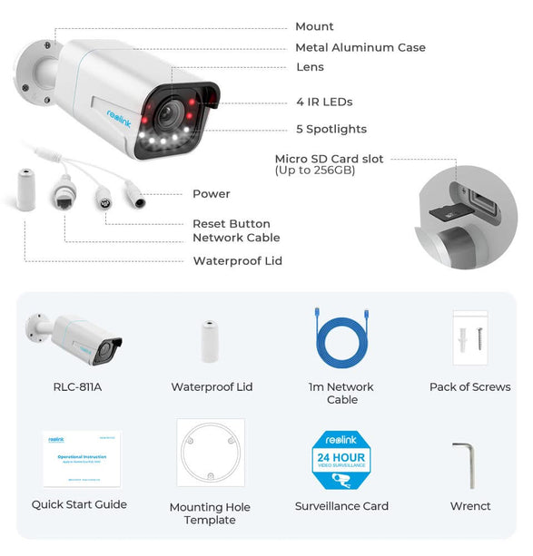 Reolink Reolink P430, 8Mp/4K smart detection Spotlight 5x Zoom PoE 2 way audio