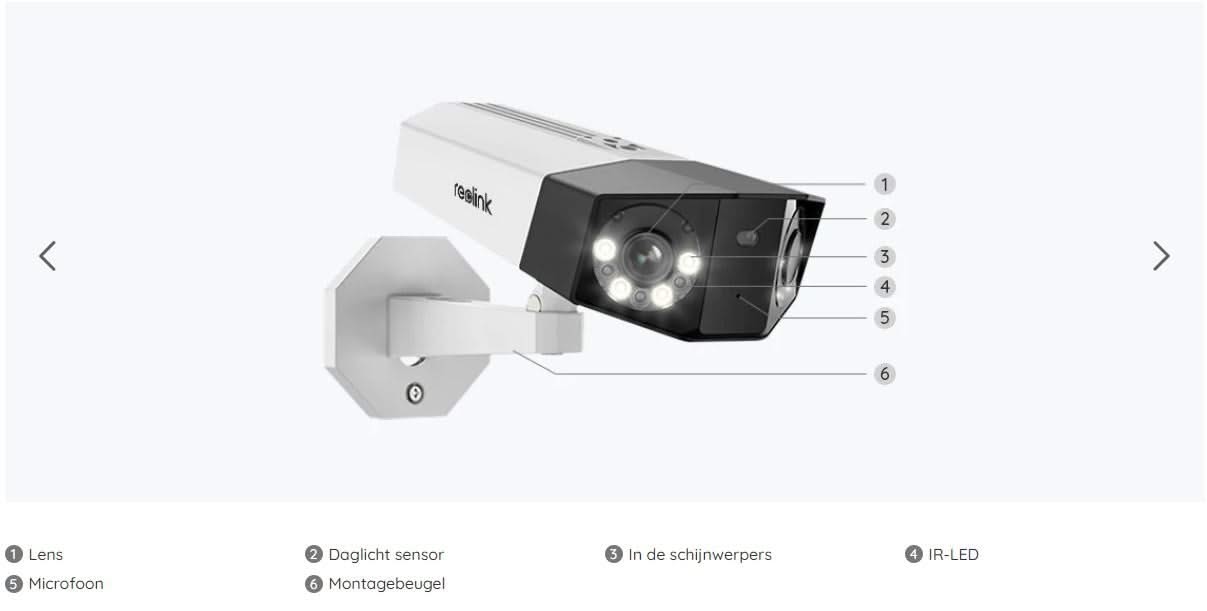 Reolink Reolink P730, caméra 4K à double objectif avec angle de vue de 180° avec PoE