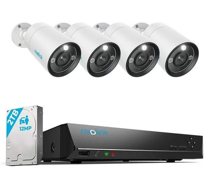 Reolink Reolink RLK8-1200B4-A-4MM, Kit de sécurité 12MP avec détection intelligente et PoE