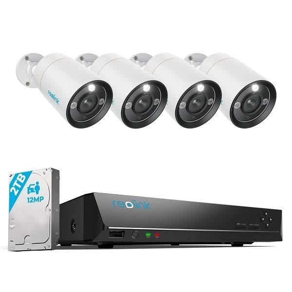 Reolink Reolink RLK8-1200B4-A-4MM, 12MP Beveiligingsset met slimme detectie en PoE