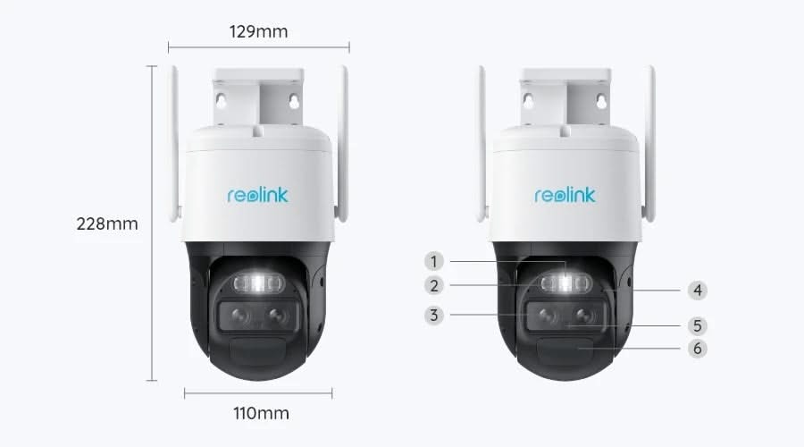 Reolink Trackmix-WiFi, 4K Dual-Lens, PTZ Camera with Motion Tracking