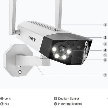 Reolink W730, 4K/8MP 180° kijkhoek Dual-lens camera met WiFi