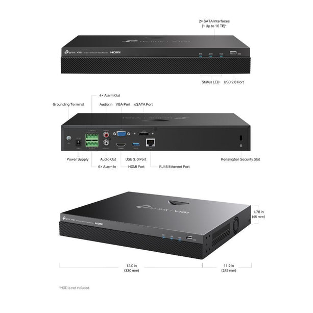 TP-Link TP-Link VIGI NVR2016H - 16 Kanaals NVR