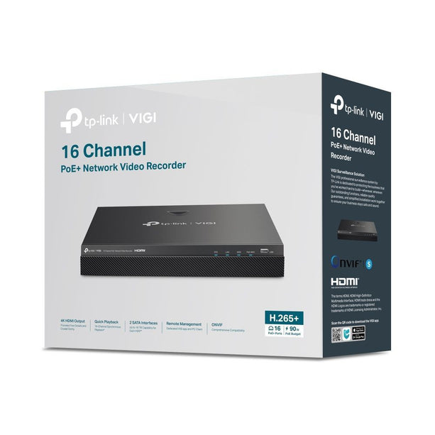 TP-Link TP-Link VIGI NVR2016H-16P - 16 Kanaals PoE+ NVR