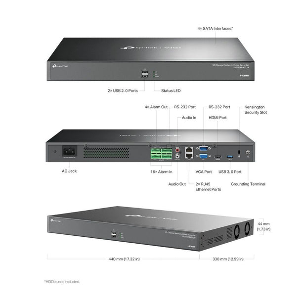 TP-Link TP-Link VIGI NVR4032H - 32 Kanaals NVR
